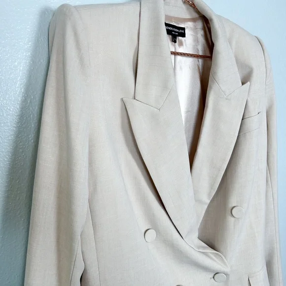 Generation Love Cream Vanilla Blazer and Wide Leg Pant Set - Picture 8 of 16